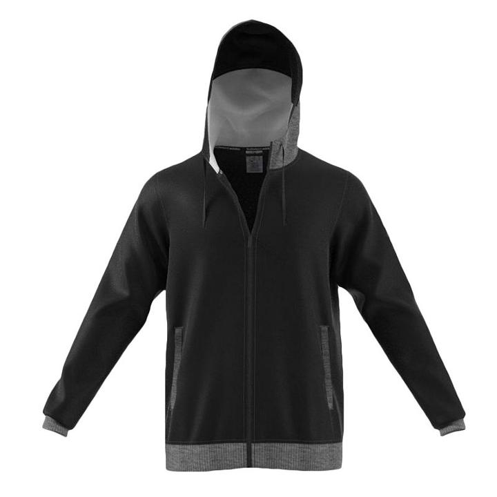 Big & Tall Adidas Everyday Attack Colorblock Full-zip Hoodie, Men's, Size: 3xl Tall, Black