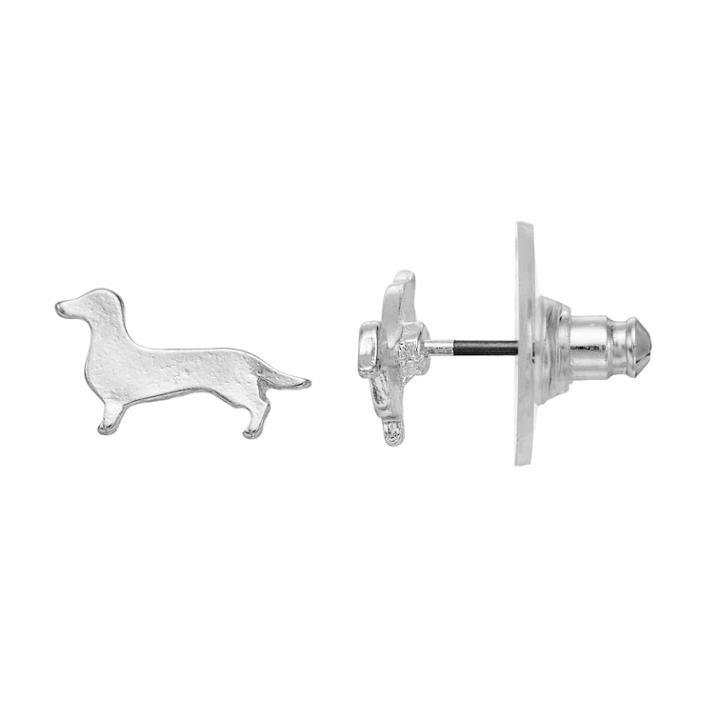 Lc Lauren Conrad Dachshund Stud Nickel Free Earrings, Women's, Silver