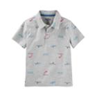 Boys 4-12 Oshkosh B'gosh&reg; Patterned Polo Shirt, Size: 10, Gray Heather