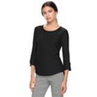 Women's Elle&trade; Swiss Dot Top, Size: Medium, Black