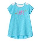 Girls 4-10 Jumping Beans&reg; Back Lace Graphic Tee, Size: 7, Turquoise/blue (turq/aqua)