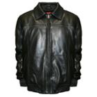 Men's Franchise Club Home Base Lambskin Leather Bomber Jacket, Size: Xxl, Black