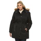 Plus Size Apt. 9&reg; Hooded Anorak Parka, Women's, Size: 1xl, Black