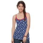Juniors' Cloud Chaser Star Bar Back Tank, Girl's, Size: Large, White Oth