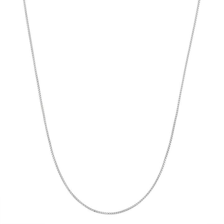 Sterling Silver Box Chain Necklace, Women's, Size: 22, Grey