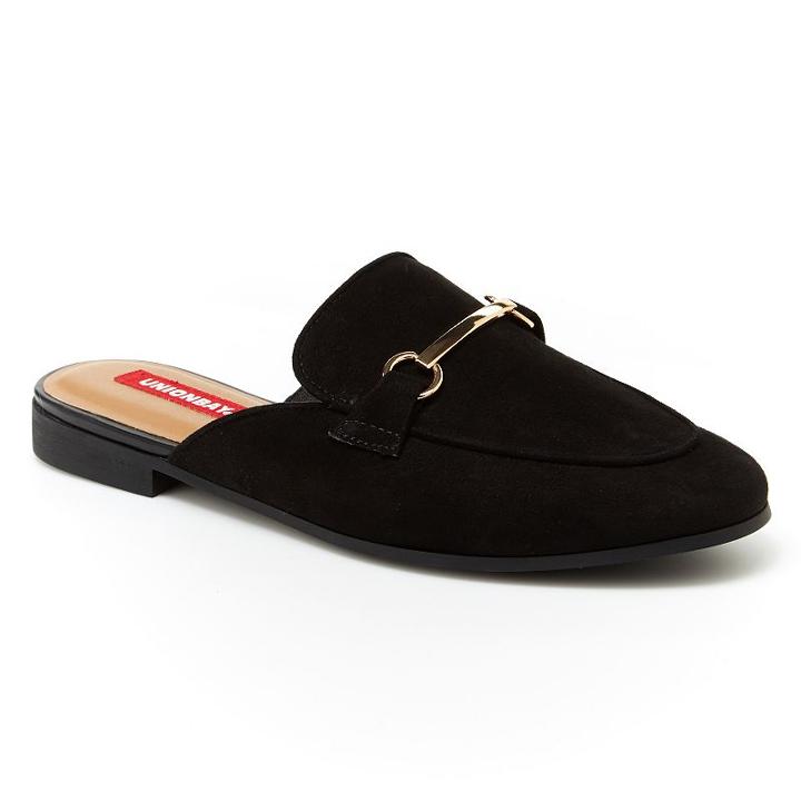 Unionbay Solo Women's Backless Loafers, Size: Medium (9), Black