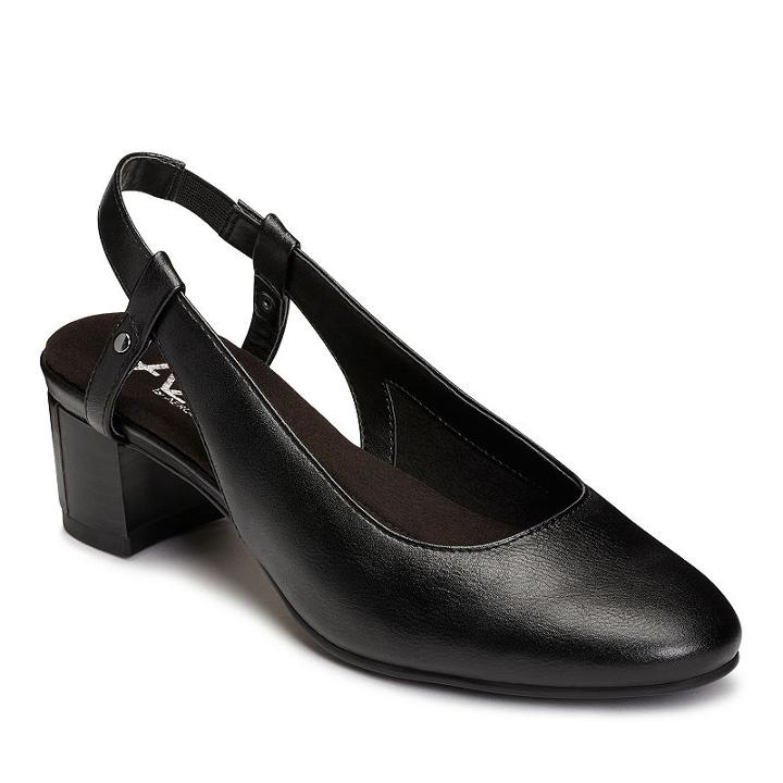 A2 By Aerosoles Track Pad Women's Slingback Dress Heels, Size: Medium (6), Black