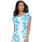 Women's Elle&trade; Printed Crepe Top, Size: Xxl, White
