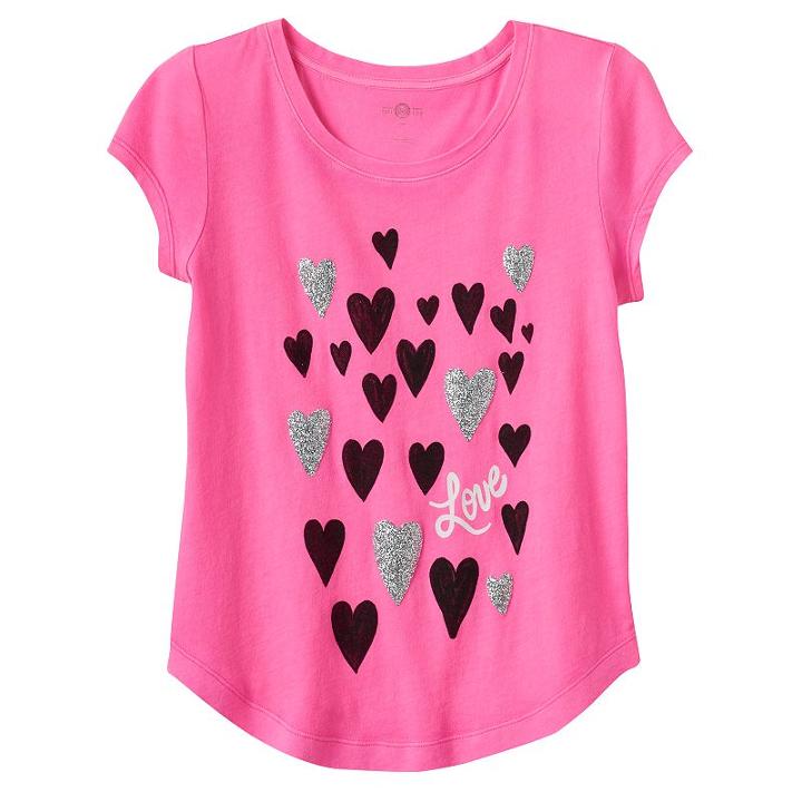 Girls 7-16 So&reg; Curved-hem Graphic Tee, Size: 10, White