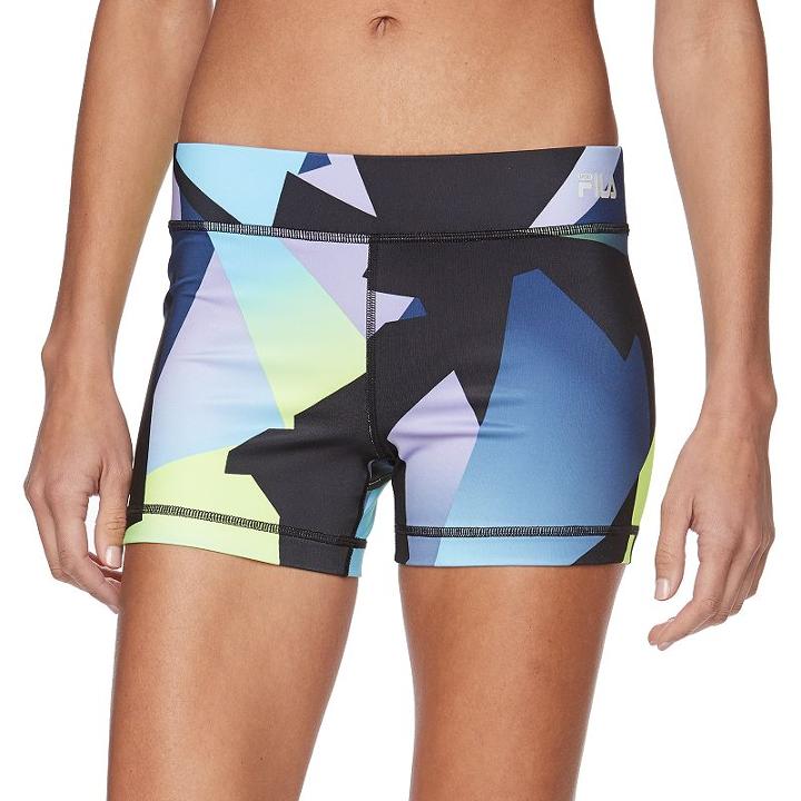 Women's Fila Sport&reg; Geometric Compression Shorts, Size: Xs, Oxford