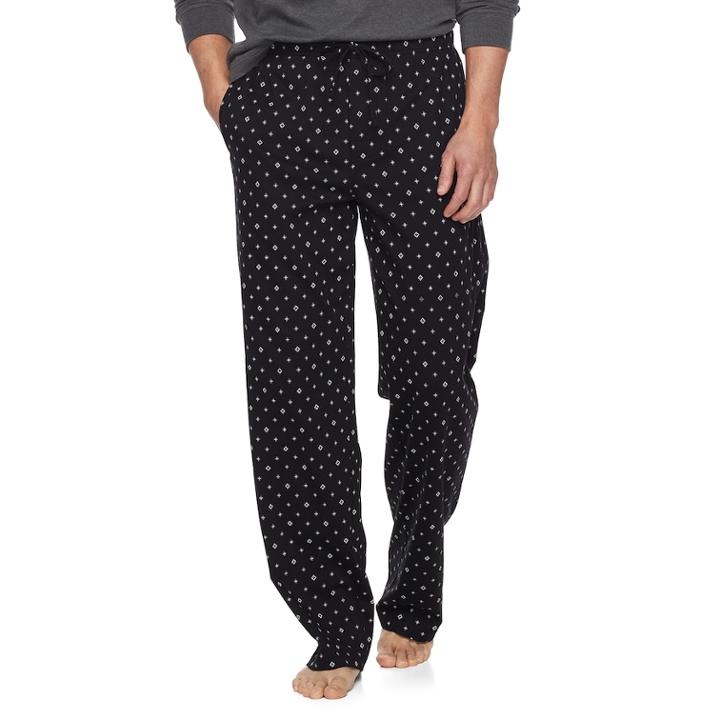 Men's Croft & Barrow&reg; True Comfort Knit Lounge Pants, Size: Regular, Black
