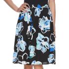 Women's Elle&trade; Floral Skirt, Size: Small, Black