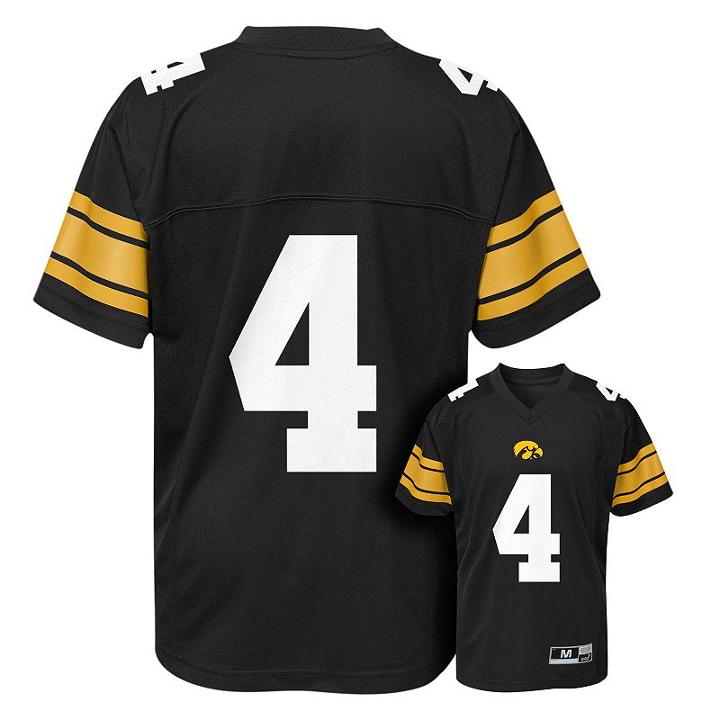 Boys 8-20 Iowa Hawkeyes Replica Football Jersey, Boy's, Size: Xl(18/20), Black