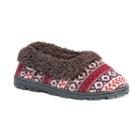 Muk Luks Women's Striped Slide Slippers, Size: Small, Red