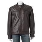 Men's Vintage Leather Leather Racer Jacket, Size: Xxl, Brown