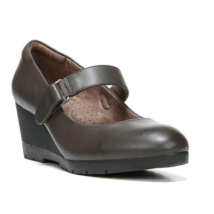 Naturalsoul By Naturalizer Maritza Women's Mary Jane Wedges, Size: Medium (9.5), Grey