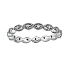 Stacks And Stones Sterling Silver 1/4-ct. T.w. Diamond Eternity Stack Ring, Women's, Size: 8, Grey