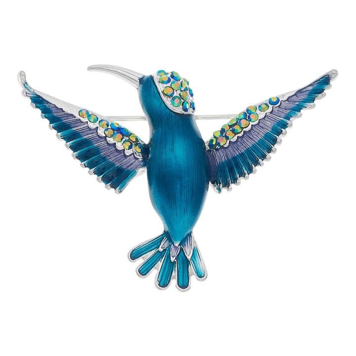 Aqua Hummingbird Pin, Women's, Turq/aqua