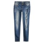Girls 7-16 Mudd&reg; Flx Denim Leggings, Size: 10, Dark Blue