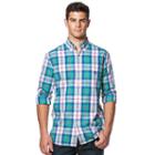 Big & Tall Chaps Classic-fit Easy-care Button-down Shirt, Men's, Size: Xl Tall, Green