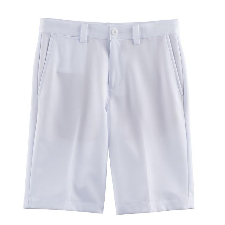Boys 8-20 Pga Tour Flat-front Solid Shorts, Size: Xl 18-20, White