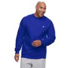 Big & Tall Champion Fleece Crewneck Sweatshirt, Men's, Size: Xl Tall, Med Blue