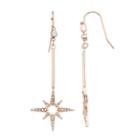 Lc Lauren Conrad Pave Star Drop Earrings, Women's, Light Red