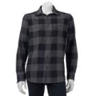 Big & Tall Sonoma Goods For Life&trade; Classic-fit Plaid Button-down Shirt, Men's, Size: M Tall, Black