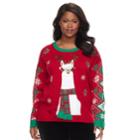 Plus Size Fashion Avenue Us Sweaters Applique Ugly Christmas Sweater, Women's, Size: 4xl, Red Other