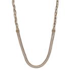 Napier Long Two Tone Braided Snake Chain Multi Strand Necklace, Women's, Multicolor