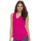 Women's Apt. 9&reg; V-neck Tank, Size: Xl, Dark Pink