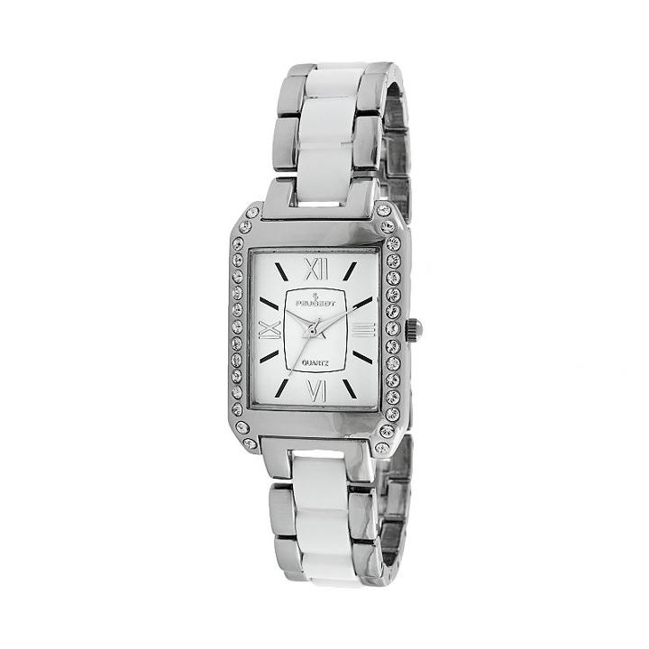 Peugeot Women's Crystal Watch - 7074wt, Silver