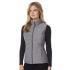 Women's Heat Keep Down Puffer Vest, Size: Large, Grey