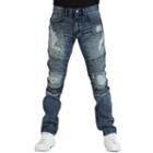 Men's Earl Jean Kimball Biker Tapered Stretch Denim Jeans, Size: 42x32, Dark Beige