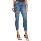 Women's Jennifer Lopez Embroidered Skinny Ankle Jeans, Size: 6, Blue