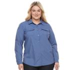 Plus Size Columbia Amberley Stream Button-down Shirt, Women's, Size: 1xl, Drk Purple
