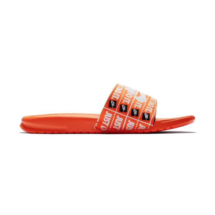 Nike Benassi Jdi Print Men's Slide Sandals, Size: 11, Orange