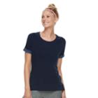 Women's Tek Gear&reg; Terry Short Sleeve Top, Size: Large, Dark Blue
