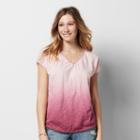 Women's Sonoma Goods For Life&trade; Dip Dye Tee, Size: Medium, Lt Purple