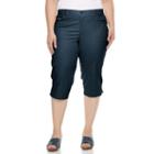 Plus Size Gloria Vanderbilt Alicia Embroidered Capris, Women's, Size: 22 W, Blue