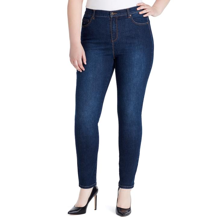 Plus Size Gloria Vanderbilt Amanda High-rise Skinny Jeans, Women's, Size: 18 W, Light Blue