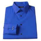 Men's Apt. 9&reg; Slim-fit Stretch Spread-collar Dress Shirt, Size: 17.5 36/37, Blue