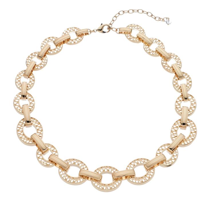 Napier Scalloped Oval Link Chunky Necklace, Women's, Gold