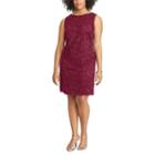 Plus Size Chaps Lace Shift Dress, Women's, Size: 24 W, Red/coppr (rust/coppr)