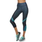 Women's Fila Sport&reg; Printed High-waisted Capri Leggings, Size: Large, Black