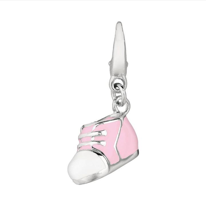 Sterling Silver Baby Shoe Charm, Women's, Grey
