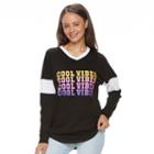 Juniors' Cool Vibes Graphic Colorblock Sweatshirt, Teens, Size: Xl, Oxford