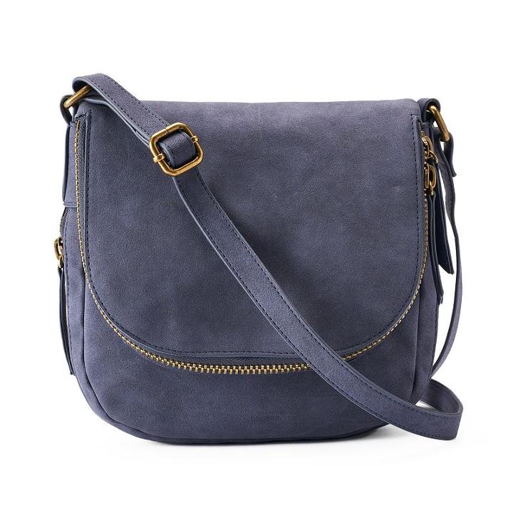 Sonoma Goods For Life&trade; Gertie Saddle Crossbody Bag, Women's, Blue