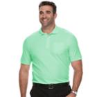 Big & Tall Croft & Barrow&reg; Classic-fit Easy-care Pique Performance Pocket Polo, Men's, Size: 4xb, Turquoise/blue (turq/aqua)