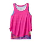 Girls Plus Size So&reg; Racerback Double-layer Tank Top, Girl's, Size: 12 1/2, Pink
